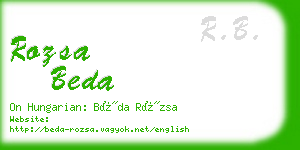 rozsa beda business card